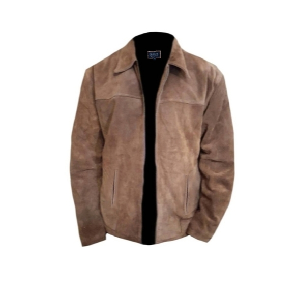 Wilsons Leather Other - Wilson Pelle Studio Mens XL Genuine Leather Suede Brown Full Zip Bomber Jacket